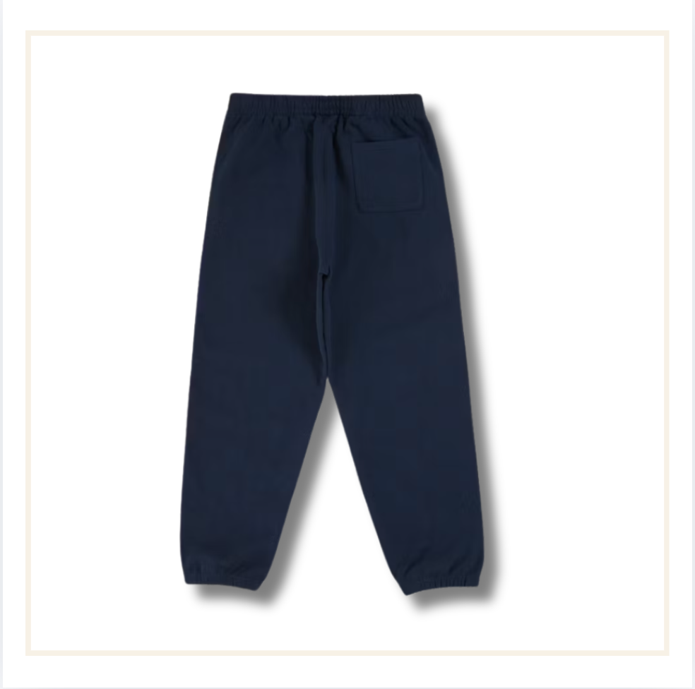 Supreme Satin Applique Hooded Sweatshirt & Sweatpant (FW26) Navy (Set)