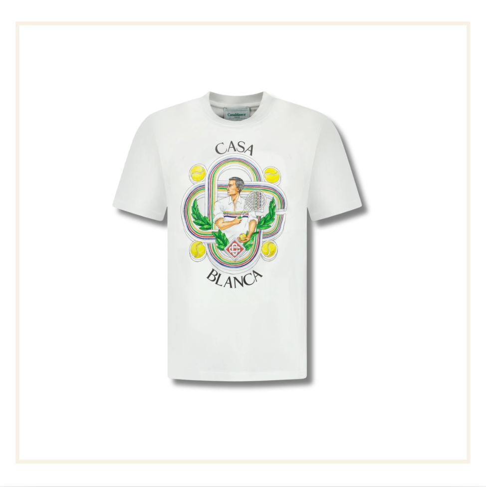 Casablanca Jersey Le Joueur Printed T-Shirt White