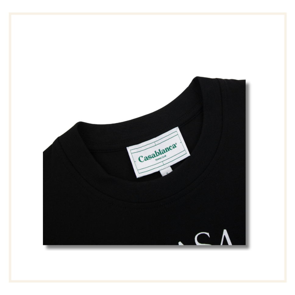 Casablanca Jersey Le Joueur Printed T-Shirt Black