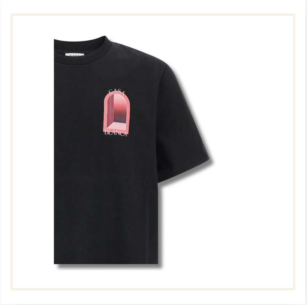 Casablanca Jersey Arches T-Shirt Black