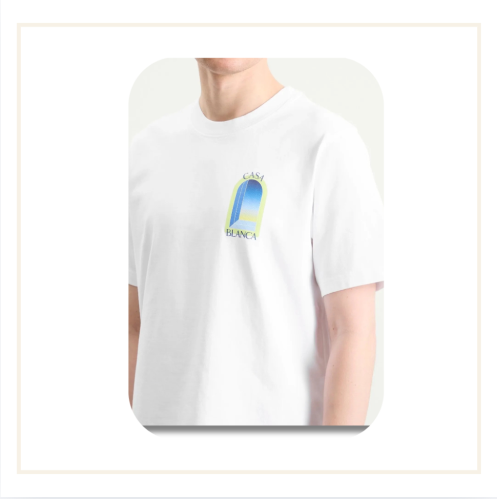 Casablanca Bright White Jersey Arches T-Shirt