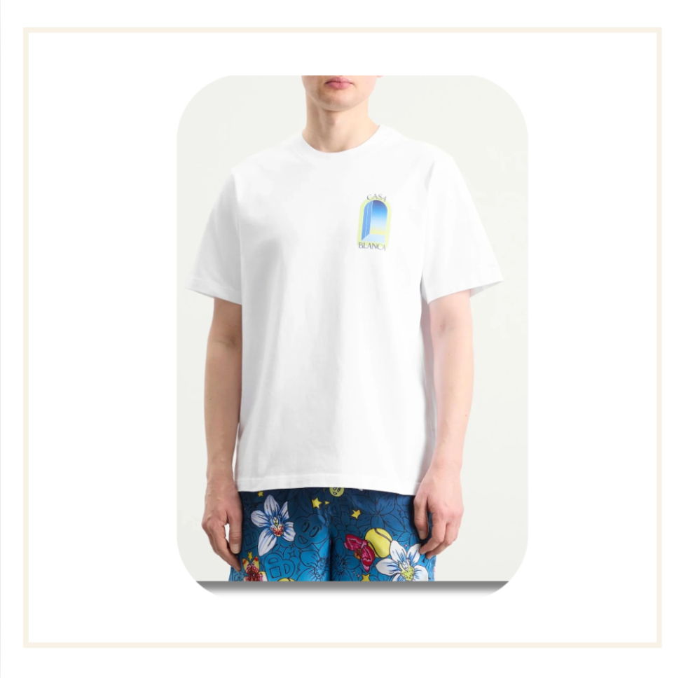 Casablanca Bright White Jersey Arches T-Shirt