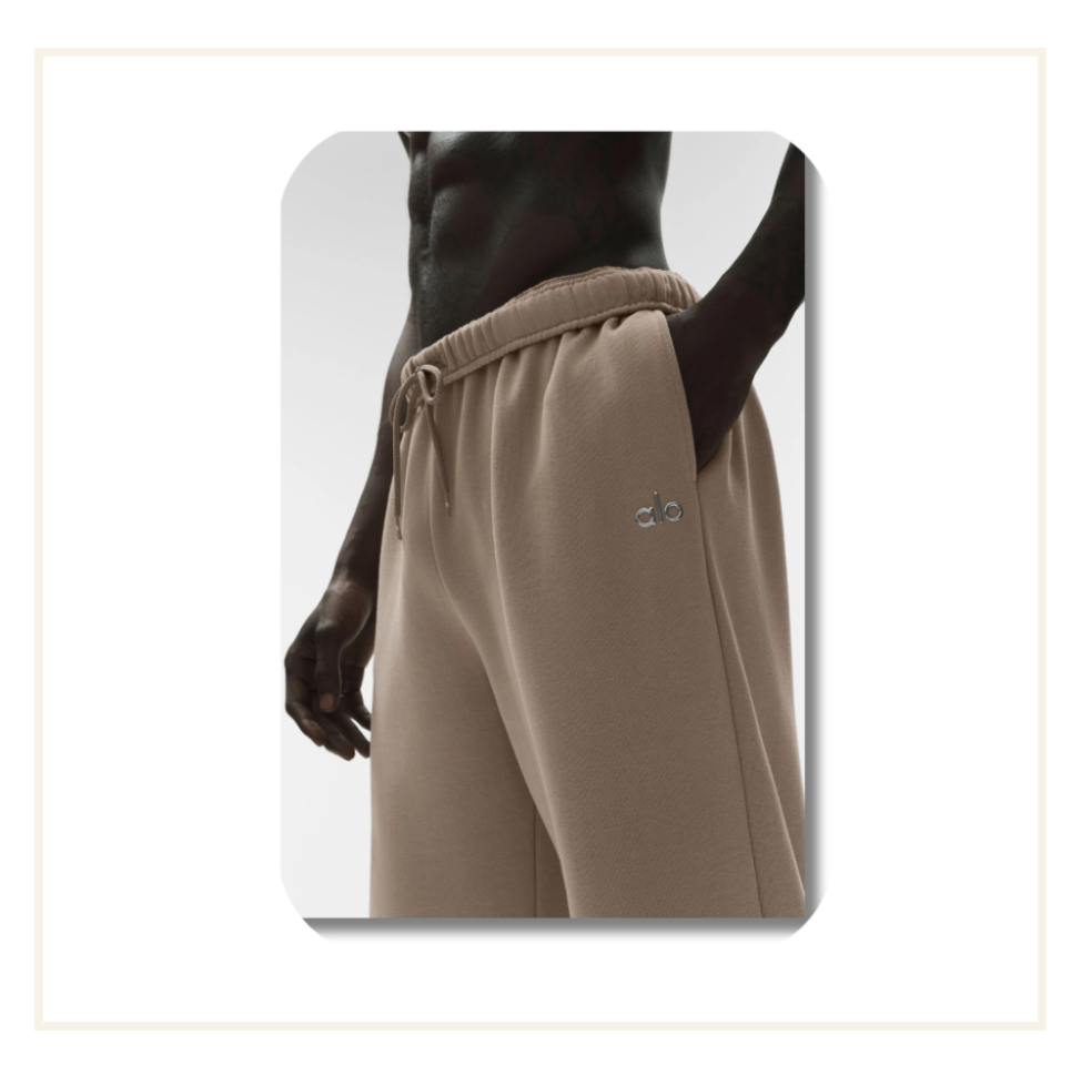 Alo Accolade Straight Leg Sweatpant Gravel