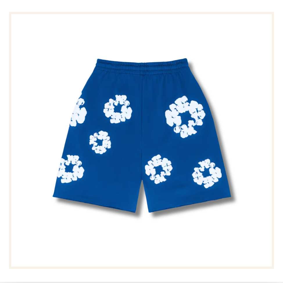 Denim Tears The Cotton Wreath Shorts Royal Blue