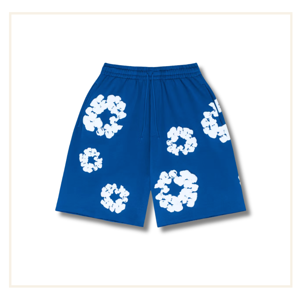 Denim Tears The Cotton Wreath Shorts Royal Blue
