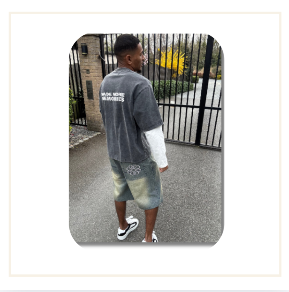 Bénir Made Many Mistakes L/S T-Shirt Charcoal Washed Grey