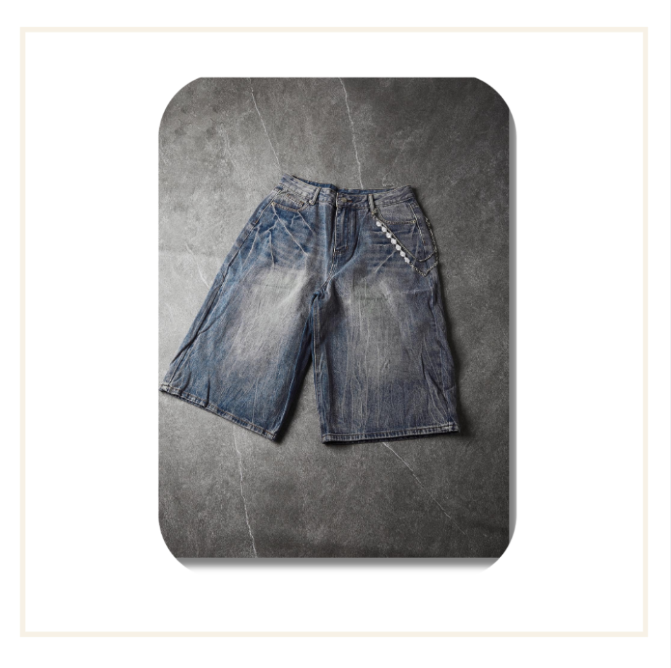 Noissey Ocean Washed Denim Shorts Blue