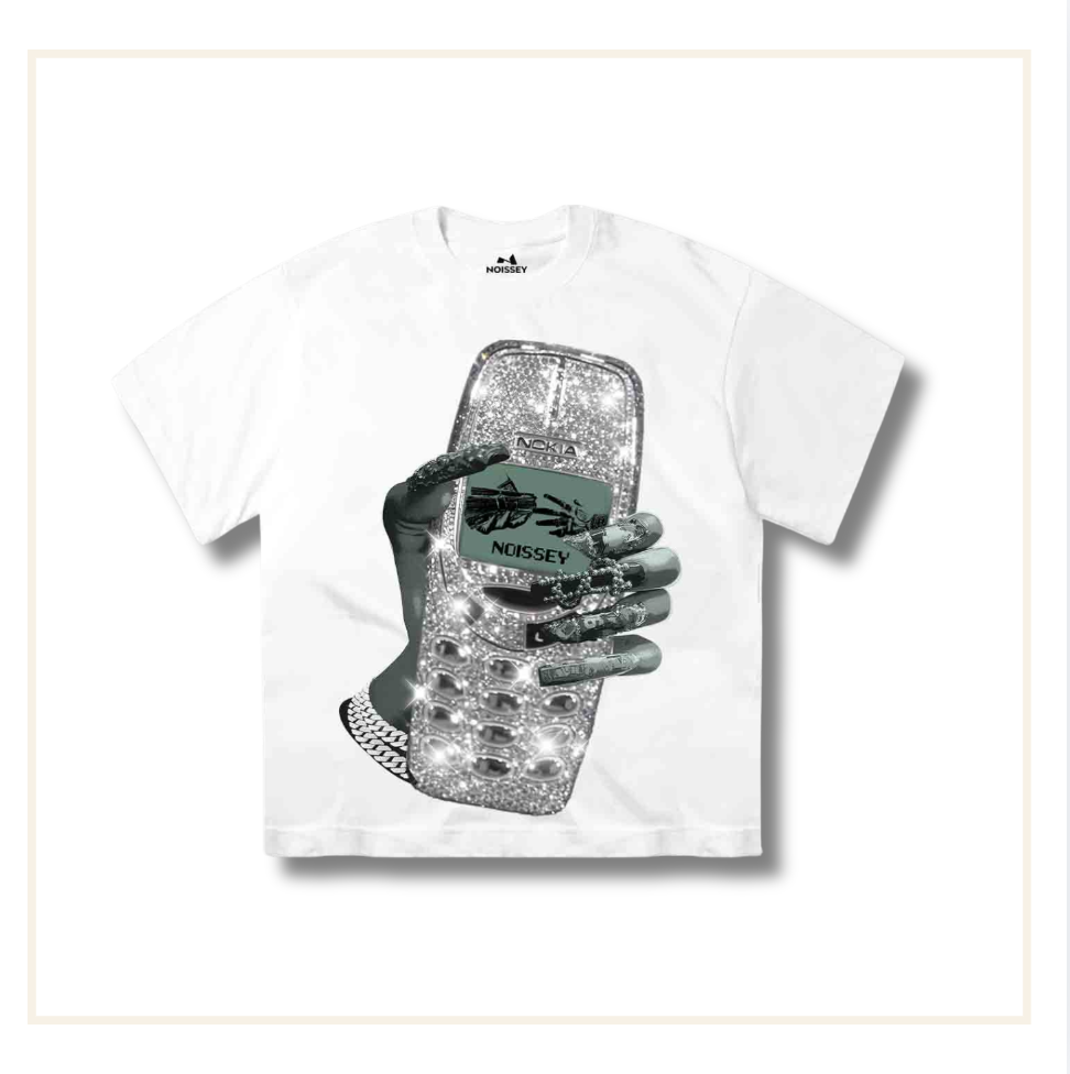 Noissey Nokia Nail Diamond T-Shirt White