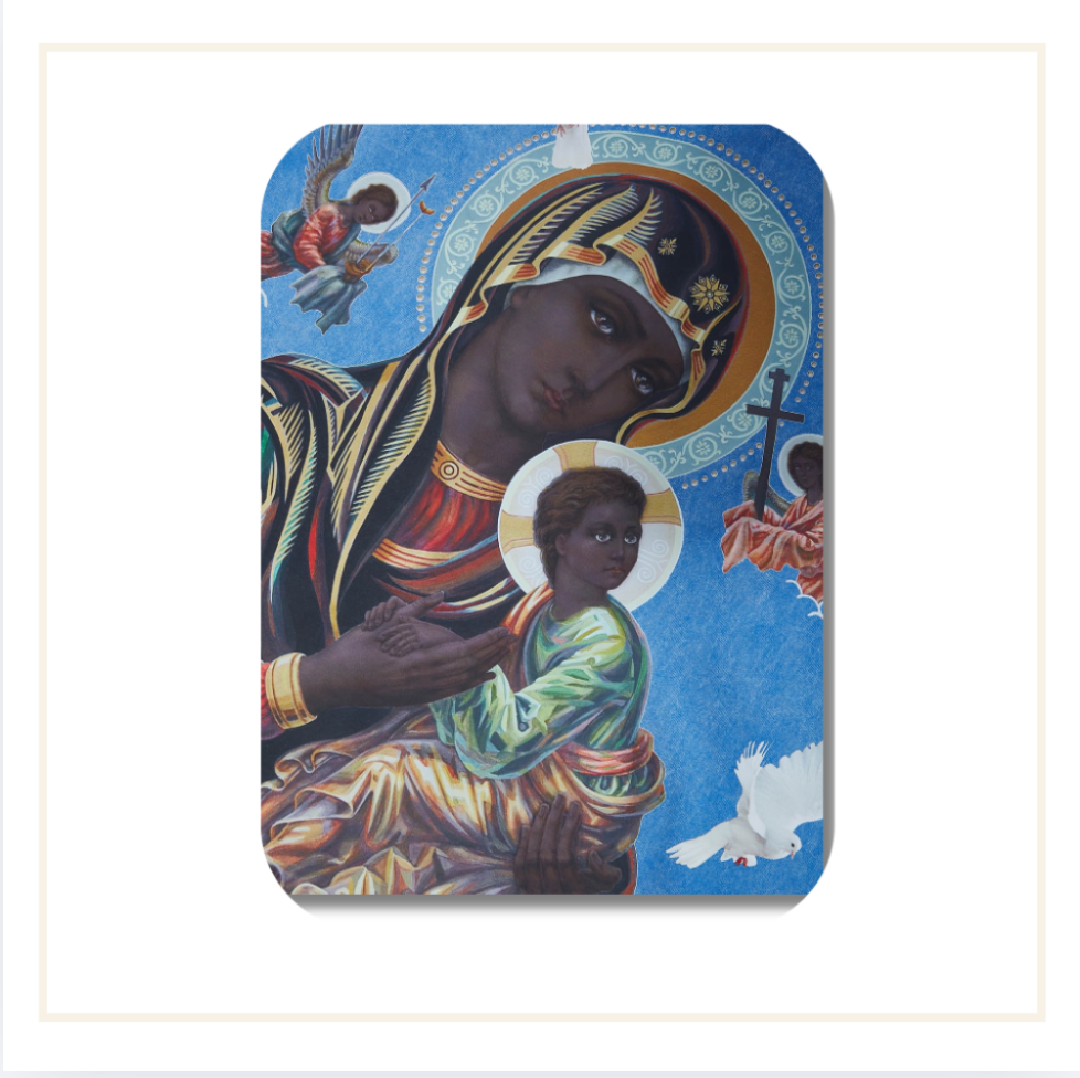 Noissey Black Madonna T-Shirt Washed Blue