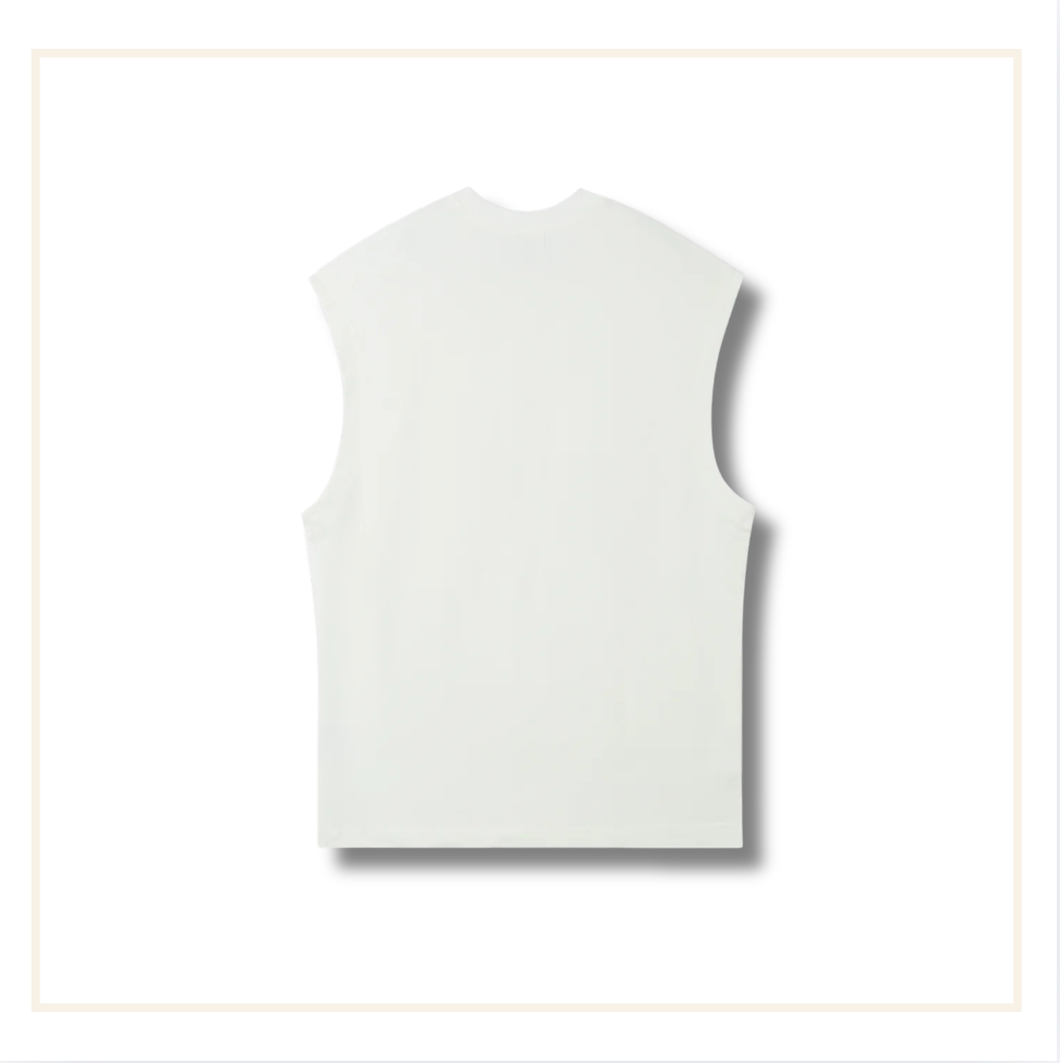 Noissey Blue Lips Grillz Tank Top White
