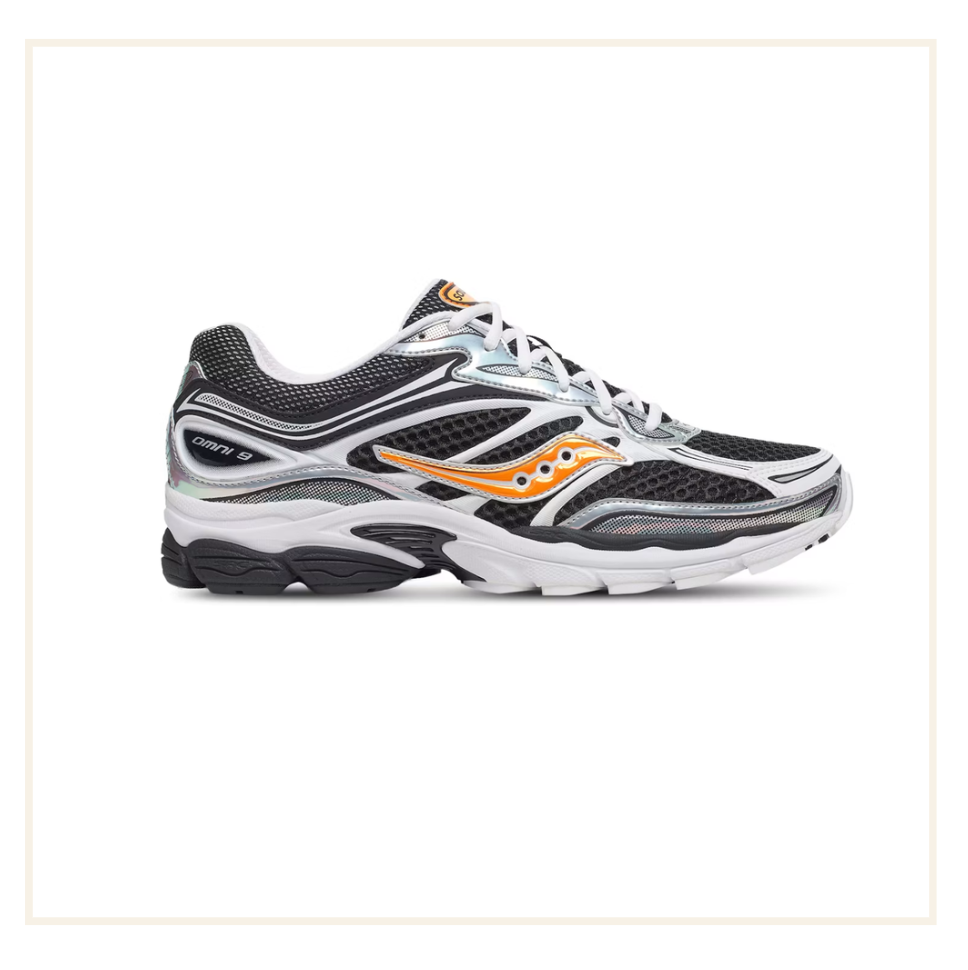 Saucony ProGrid Omni 9 Speed Shades White Black Orange