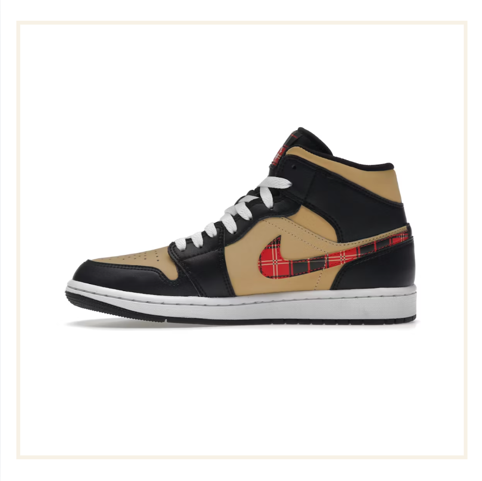 Air Jordan 1 Mid Tartan Swoosh