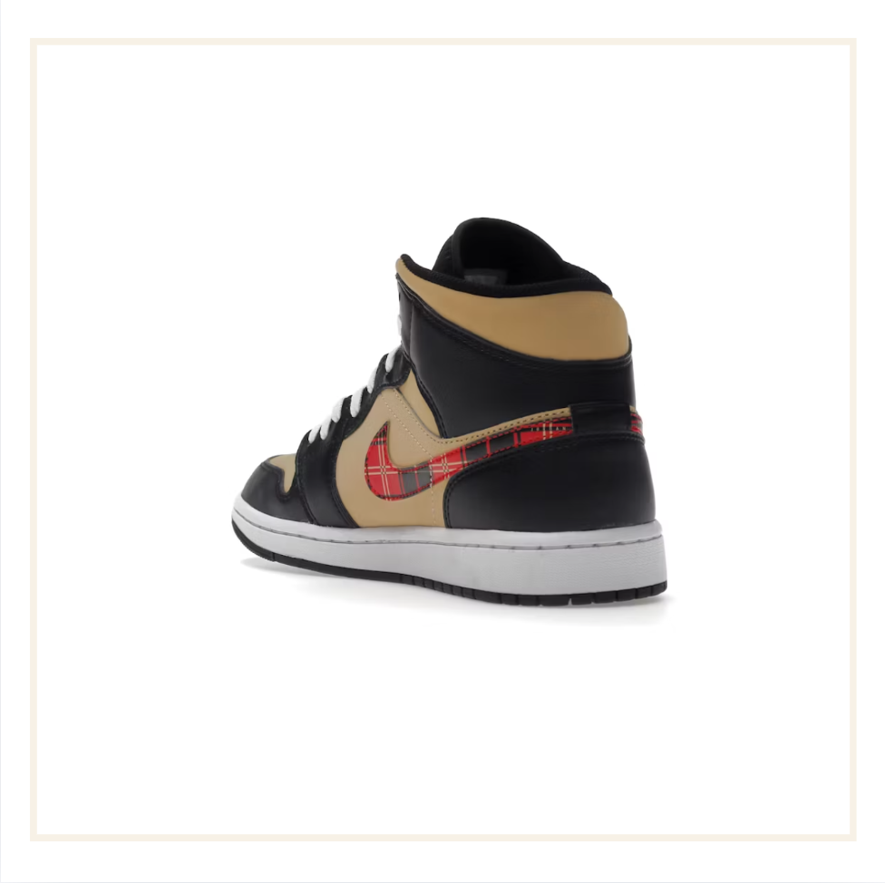 Air Jordan 1 Mid Tartan Swoosh