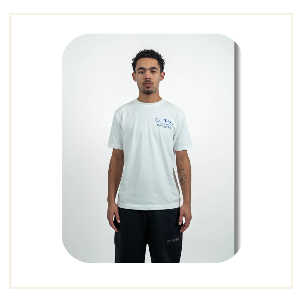 Carmelo Pace Running Club 2.0 T-Shirt White/Blue