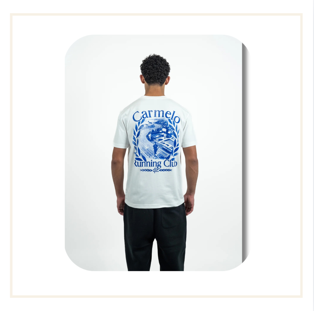 Carmelo Pace Running Club 2.0 T-Shirt White/Blue