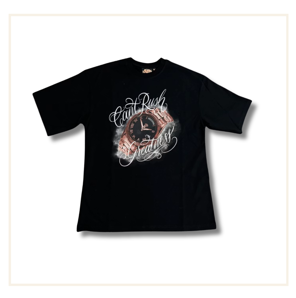 Syna Central Cee Can’t Rush Greatness Watch Tee Black