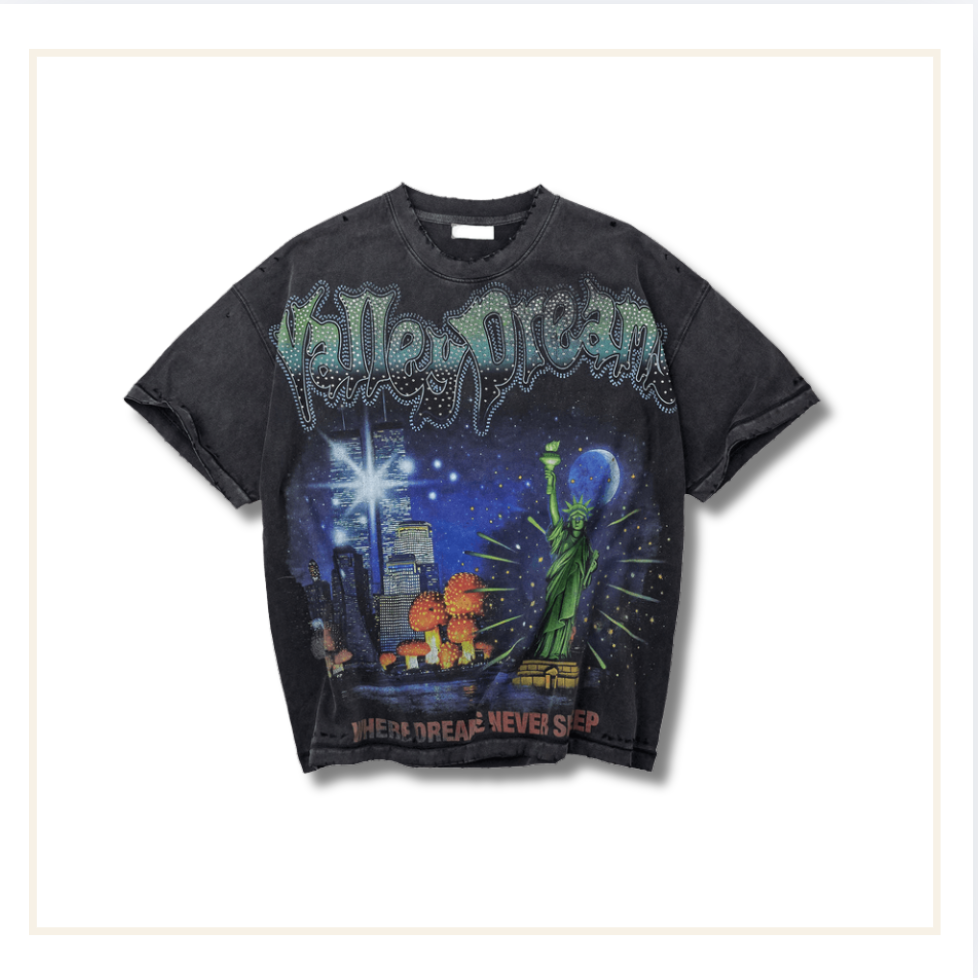 Vale Forever Skyline Bling T-Shirt Black