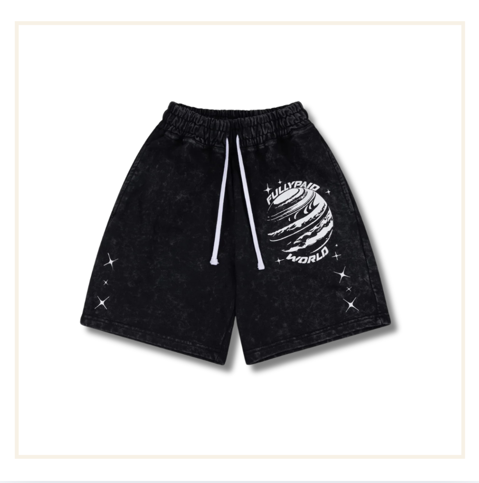 FullyPaid World Acid Shorts Black