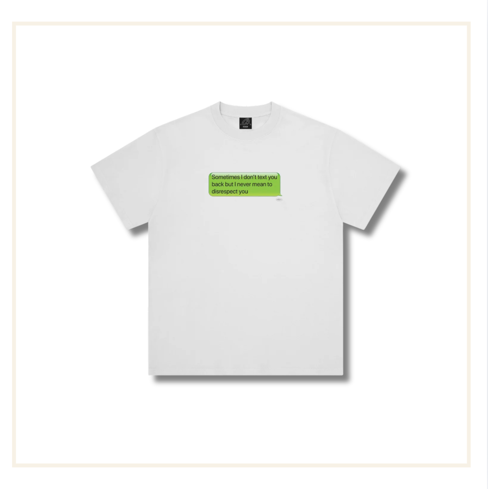 Corteiz Text Me Back Tee White