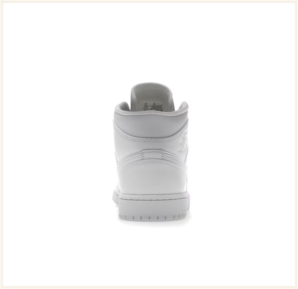 Air Jordan 1 Mid Triple White (2022)