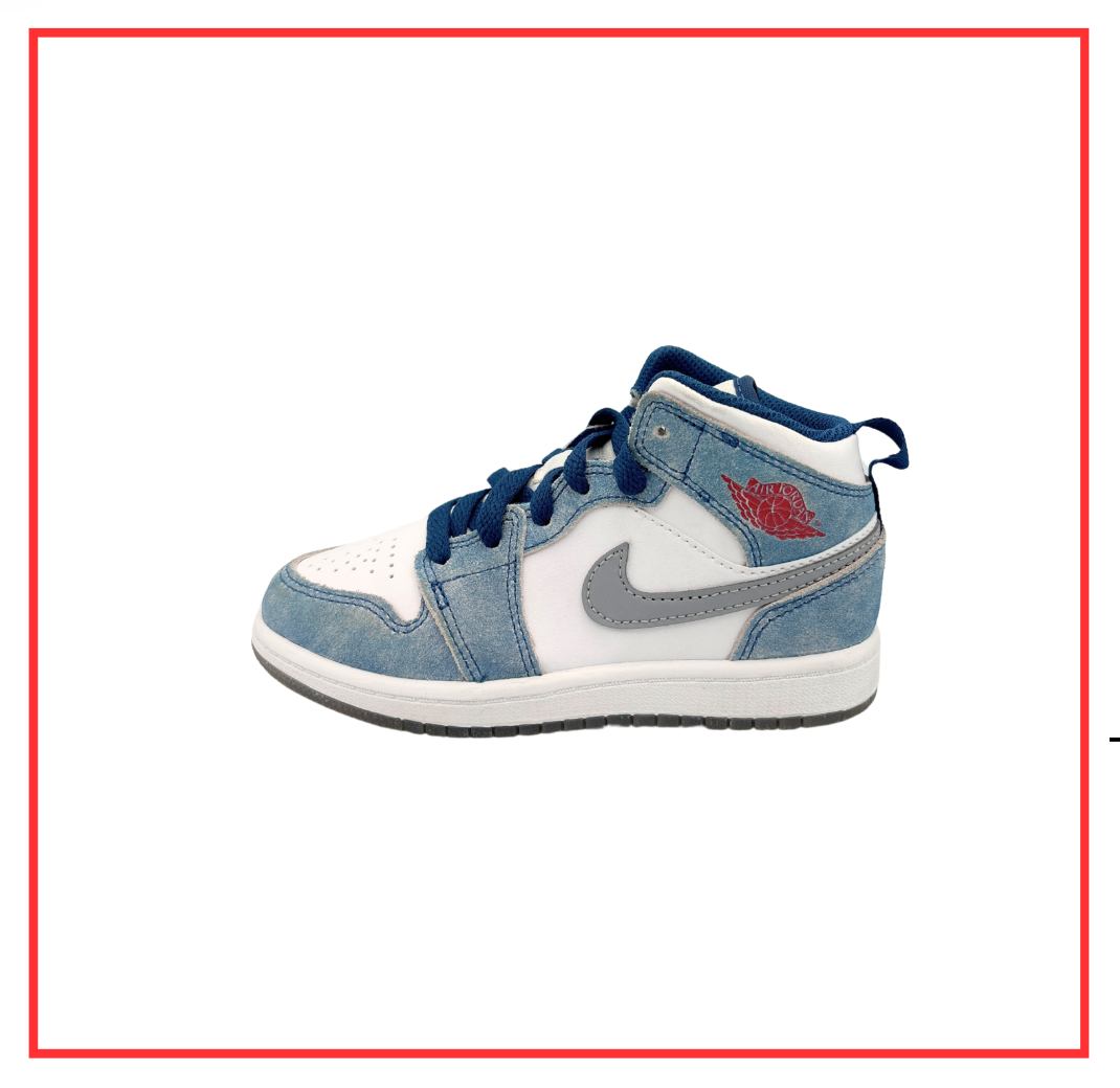Air Jordan 1 Mid French Blue Fire Red (PS) (Preloved) UK 11.5C