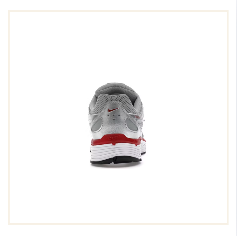 Nike P-6000 Metallic Silver Gym Red