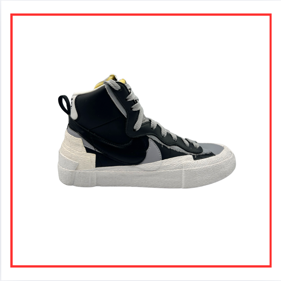 sacai x Nike Blazer Mid Black Grey White (Preloved) UK 5