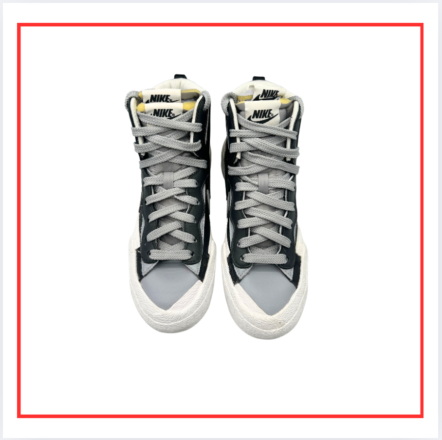 sacai x Nike Blazer Mid Black Grey White (Preloved) UK 5
