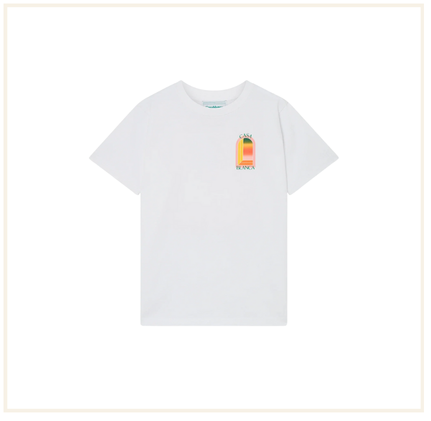 Casablanca Gradient L’Arch White T-Shirt