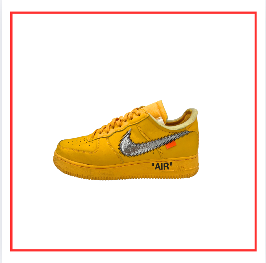 Nike Air Force 1 Low Off-White ICA University Gold (Preloved) UK 7