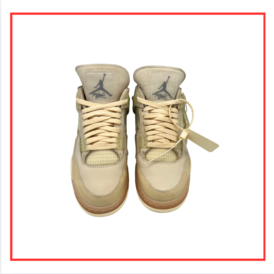 Off-White™️ x Air Jordan 4 Retro Sail (W) (Preloved) UK 7.5