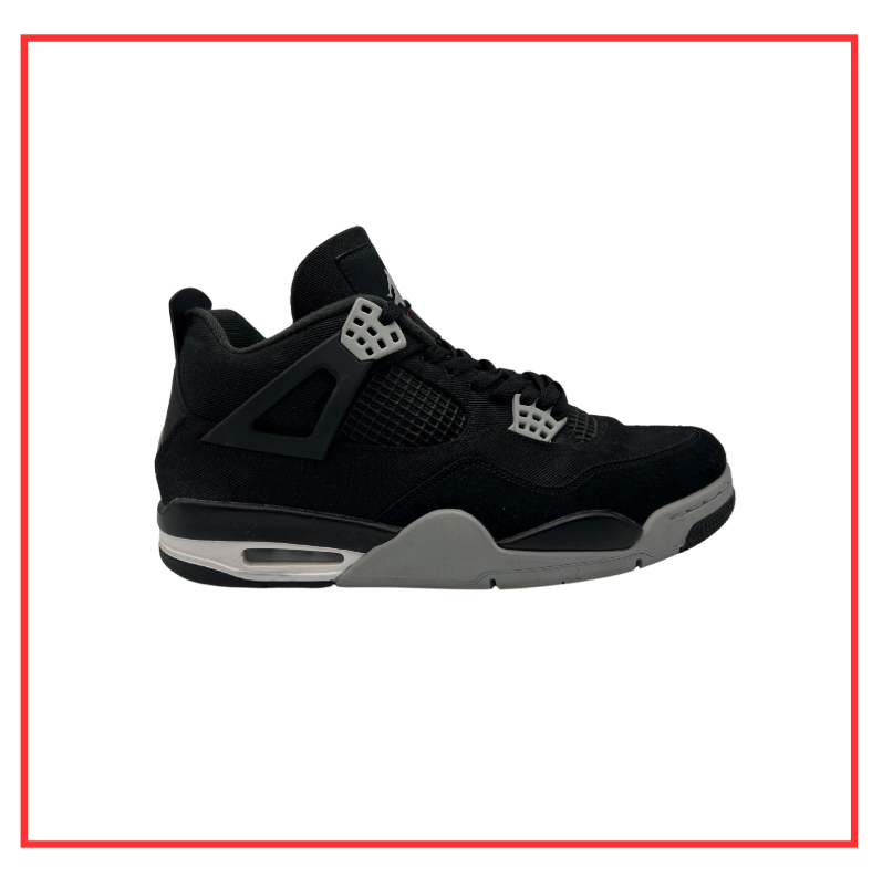 Air Jordan 4 Retro Black Canvas (Preloved) UK 9.5