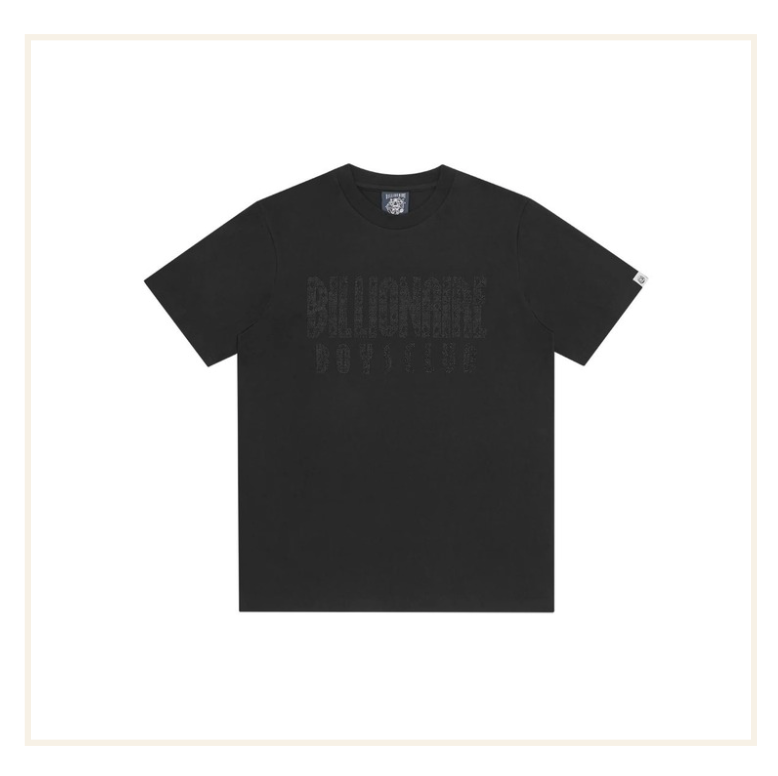 Billionaire Boys Club Rhinestone Straight Logo T-shirt - Black