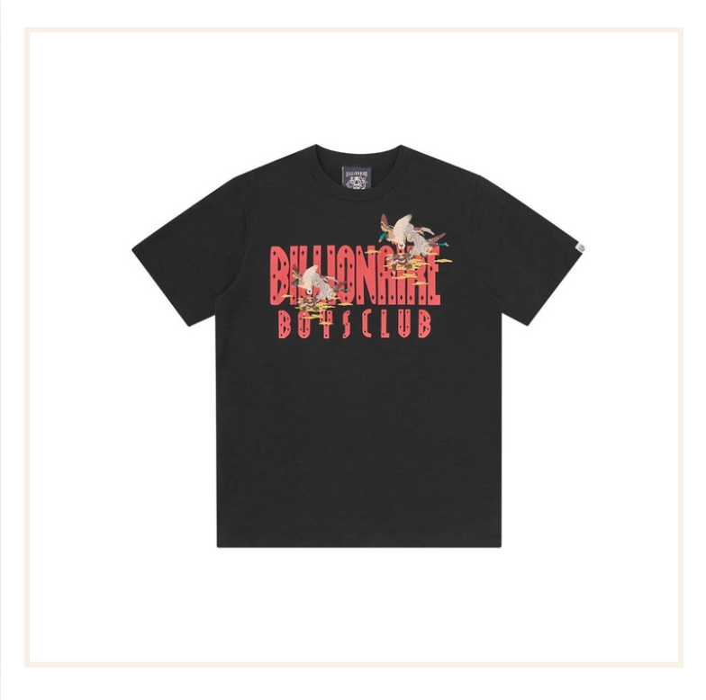 Billionaire Boys Club Duck Embroidered Straight Logo Slub T-shirt - Black