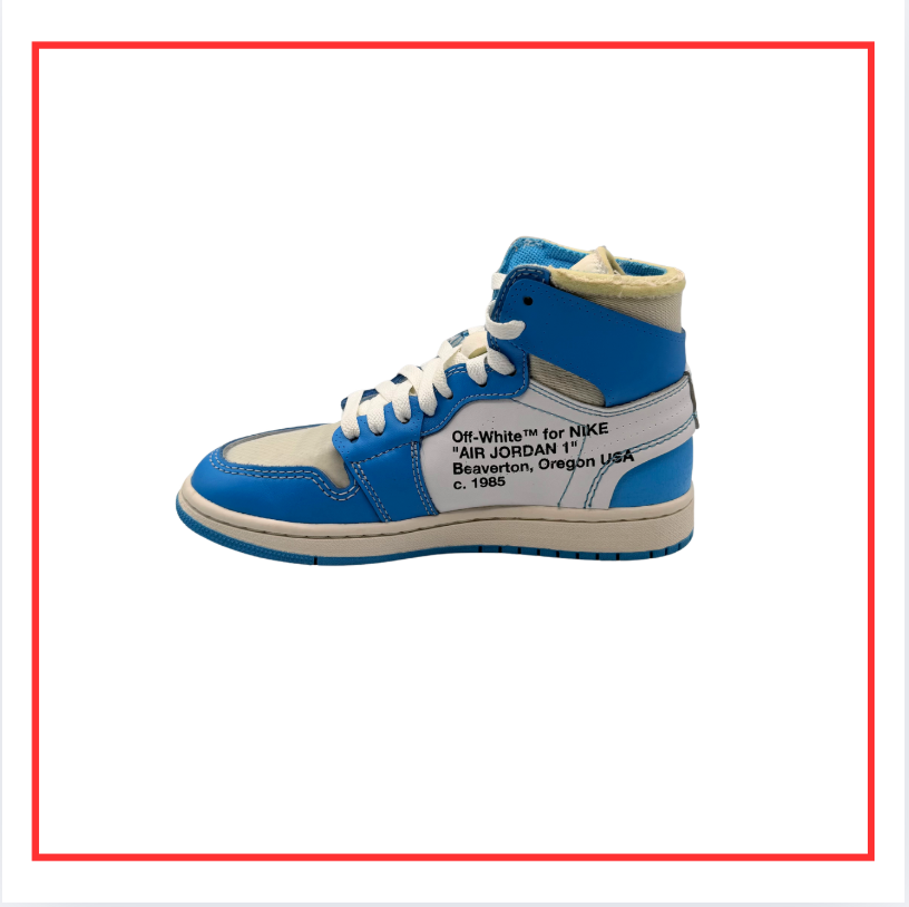 Off-White™️ x Air Jordan 1 Retro High University Blue (Preloved) UK 4