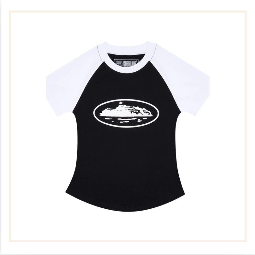 Corteiz Alcatraz Baby Tee (Black & White)
