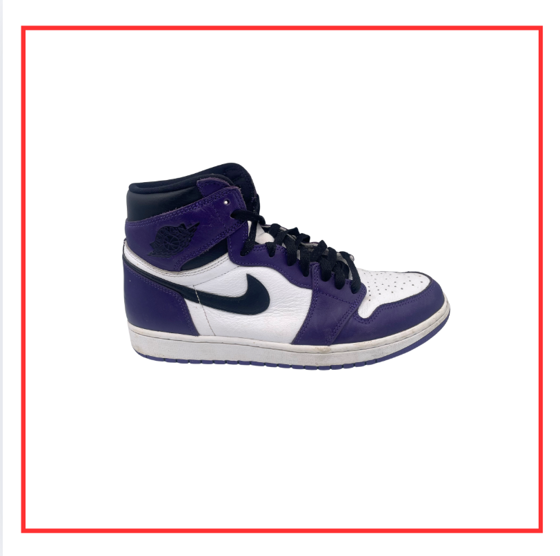 Air Jordan 1 Retro High Court Purple White (Preloved) UK 9.5