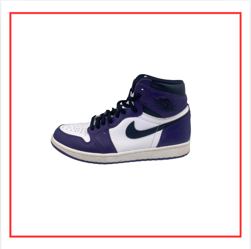 Air Jordan 1 Retro High Court Purple White (Preloved) UK 9.5