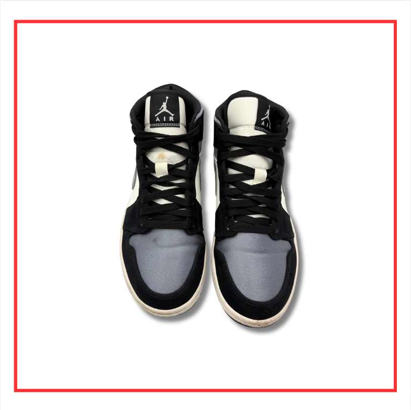 Air Jordan 1 Mid Satin Grey Toe (Preloved) UK 7